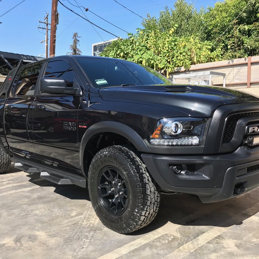 Same Black Ram 1500 truck after full-service wash, glossy black finish at Fair Oaks Car Wash