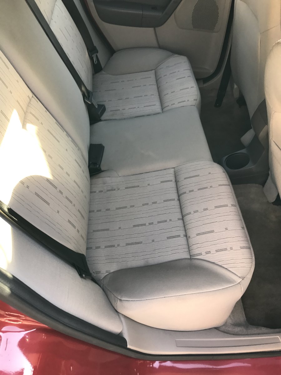 Same cloth seats freshly cleaned and bright after Interior Detail at Fair Oaks Car Wash