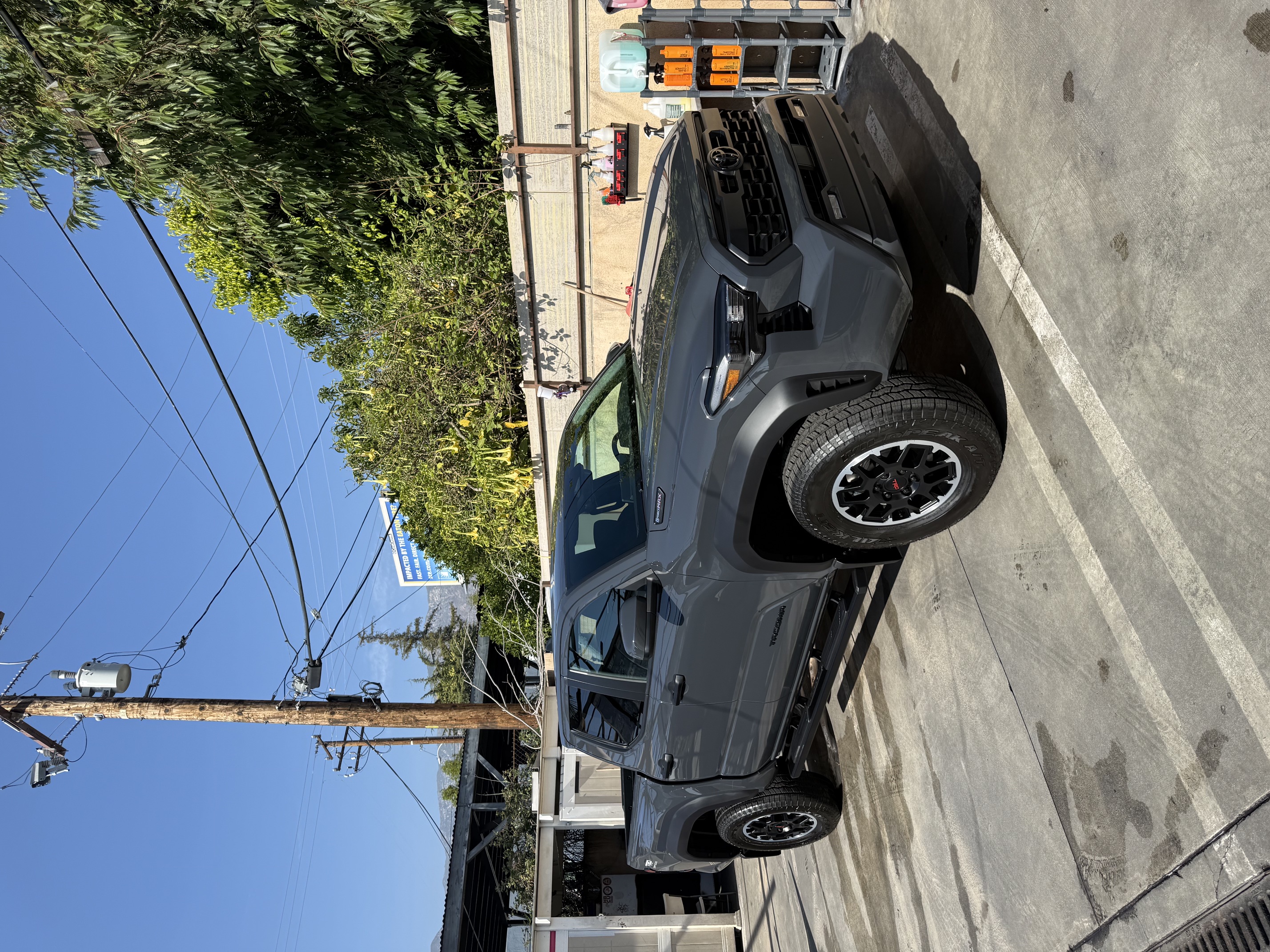 Gray Toyota Tacoma detailed at Fair Oaks Car Wash in Altadena
