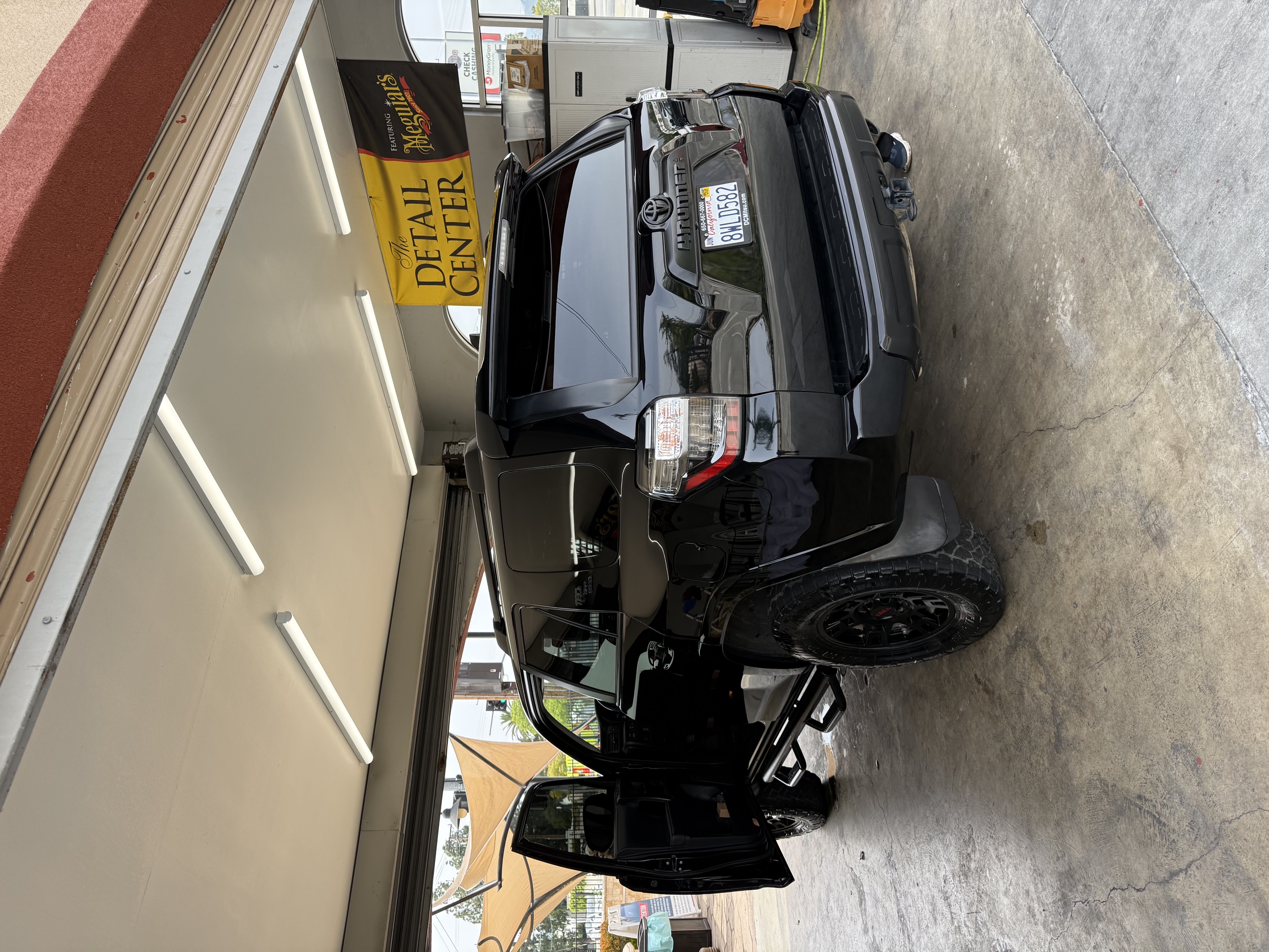 Black Toyota 4Runner detailed at Fair Oaks Car Wash Detail Center in Altadena